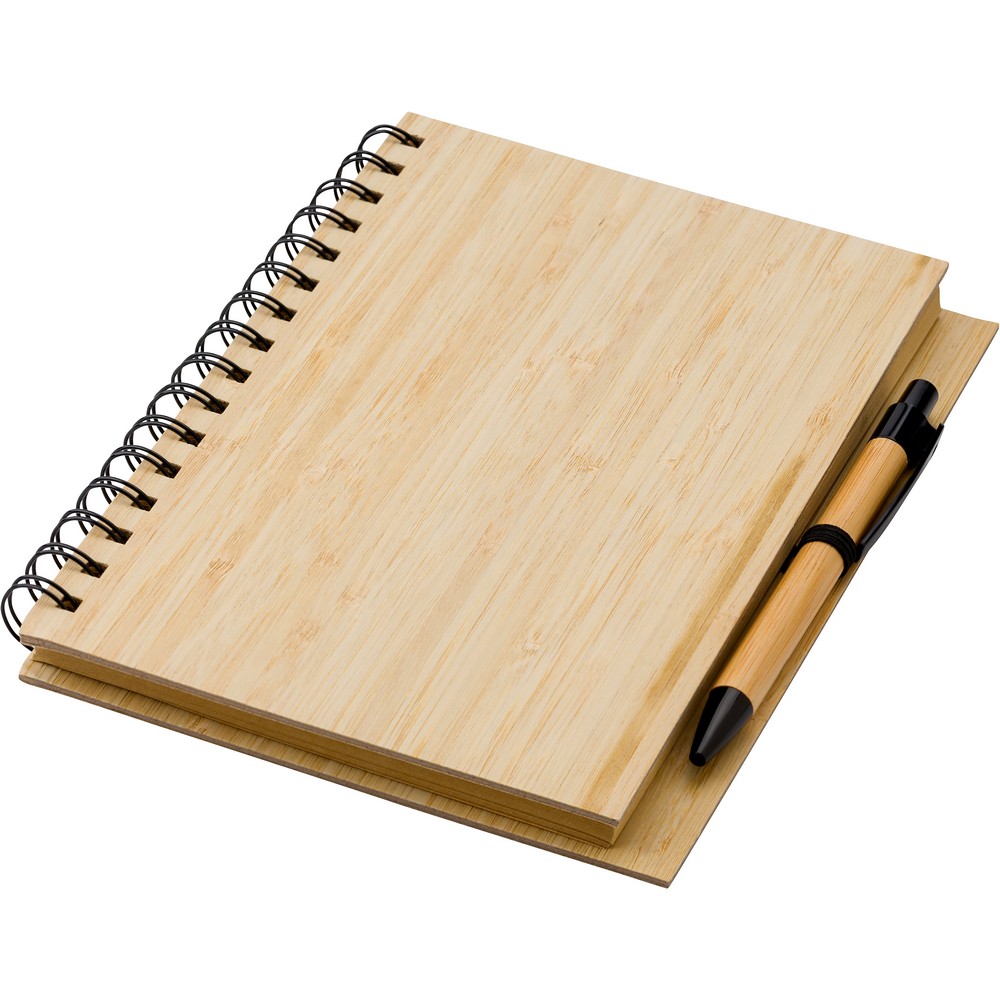 Bambus A5 Notizbuch, Stift in Holz, Ansicht 2