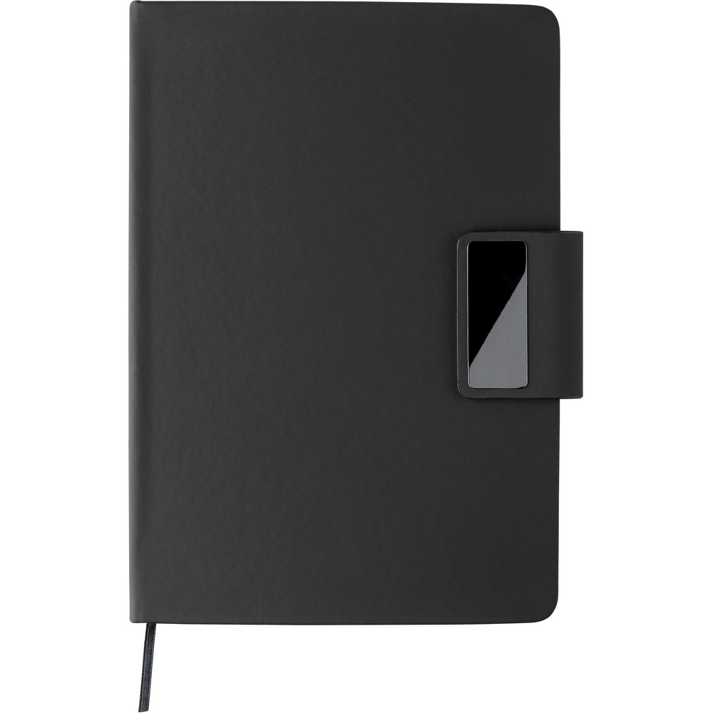 Geschenkset, Kugelschreiber, Notizbuch in Schwarz, Ansicht 3