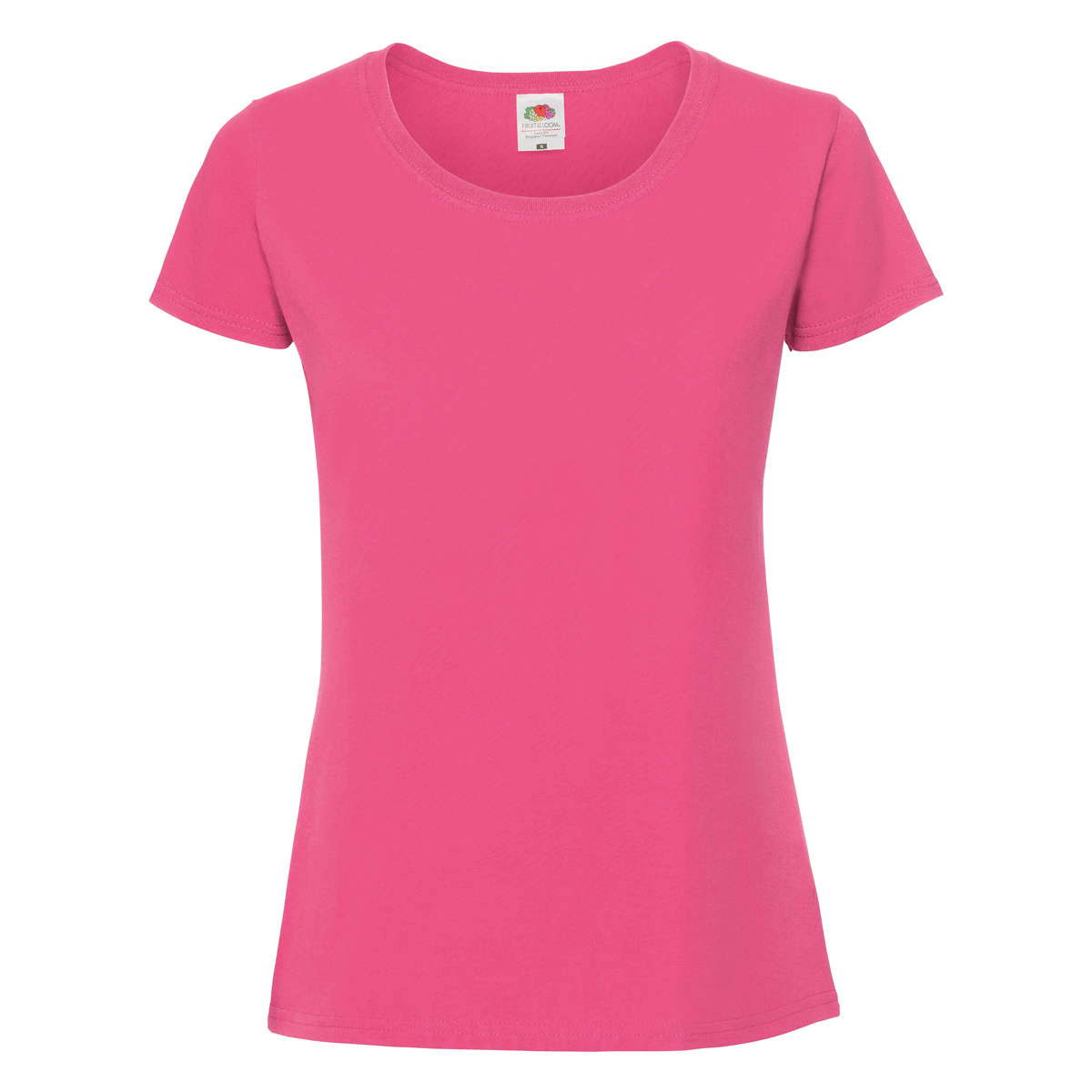 Fruit of the Loom Damen Iconic 195 T-Shirt in Fuchsia