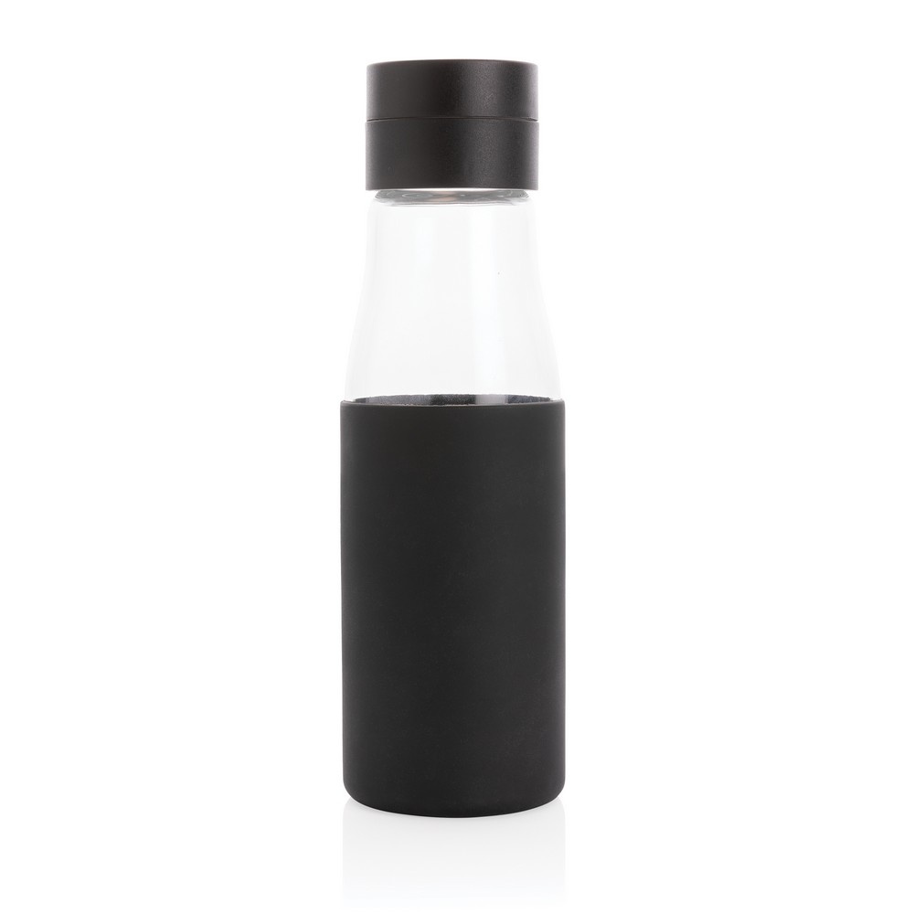 650 ml Ukiyo-Glasflasche, Überwachung der Menge des getrunkenen Wassers in Schwarz, Ansicht 3