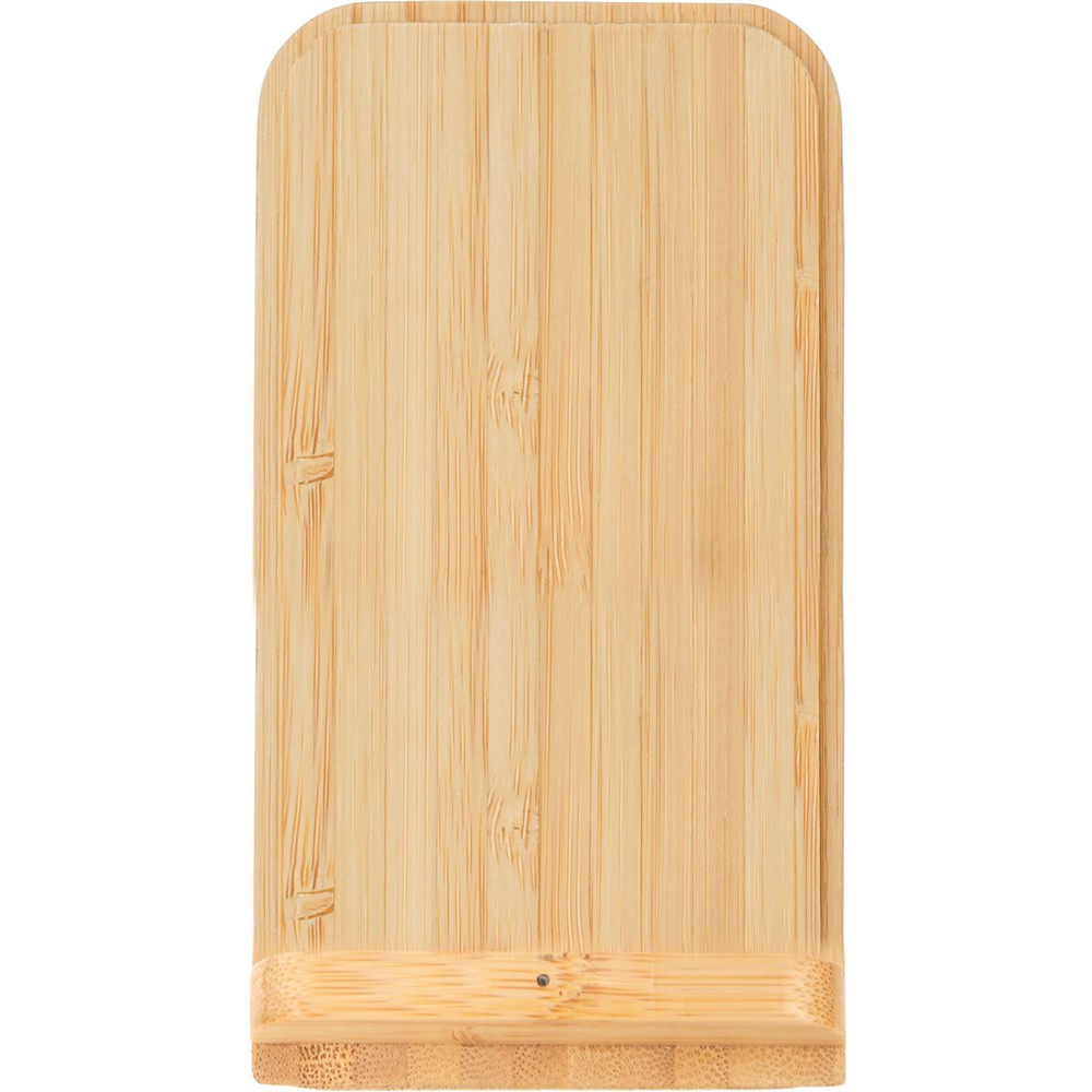 Wireless Bambus-Ladegerät 5W, Telefonständer in Holz, Ansicht 7