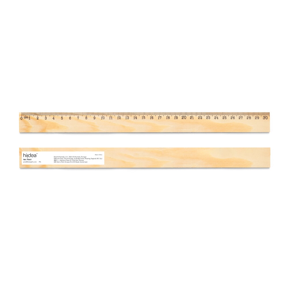 Lineal aus Kiefernholz mit 30 cm Skala | Wesley 30 – Naturhell, Ansicht 3