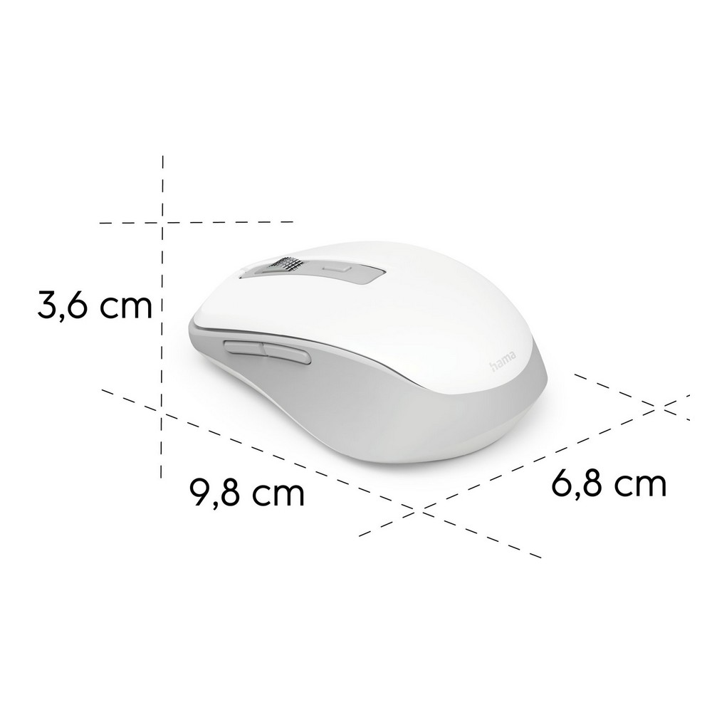 Kabellose Computermaus Hama WM-450 in Weiß, Ansicht 3