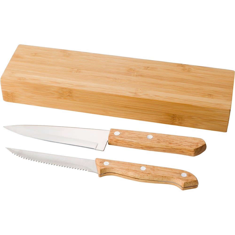 Messer Set aus Bambus in Braun, Ansicht 3