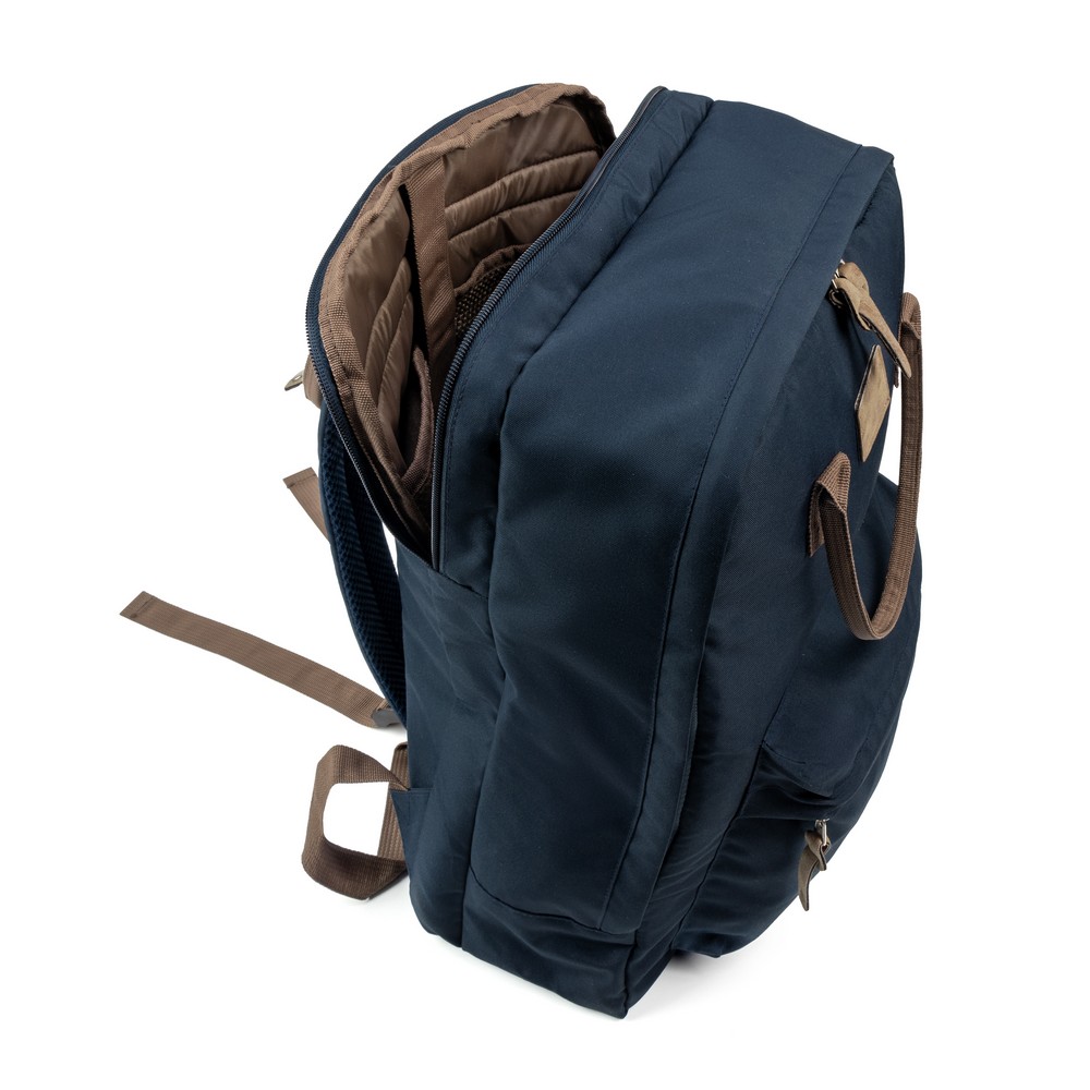 B'RIGHT Laptop-Rucksack 15,6", aus RPET | Finlay in Dunkelblau, Ansicht 3