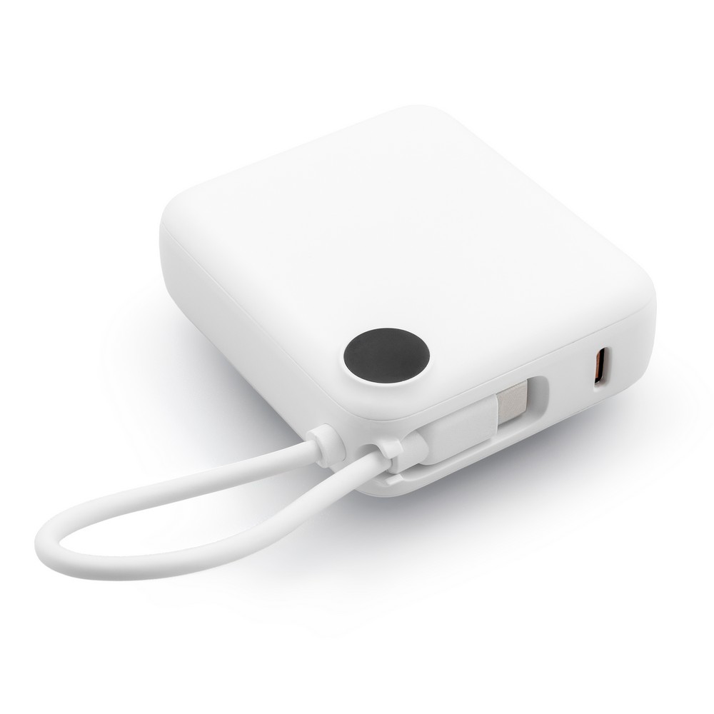 Power bank 10000 mAh | Alula in Weiß, Ansicht 3