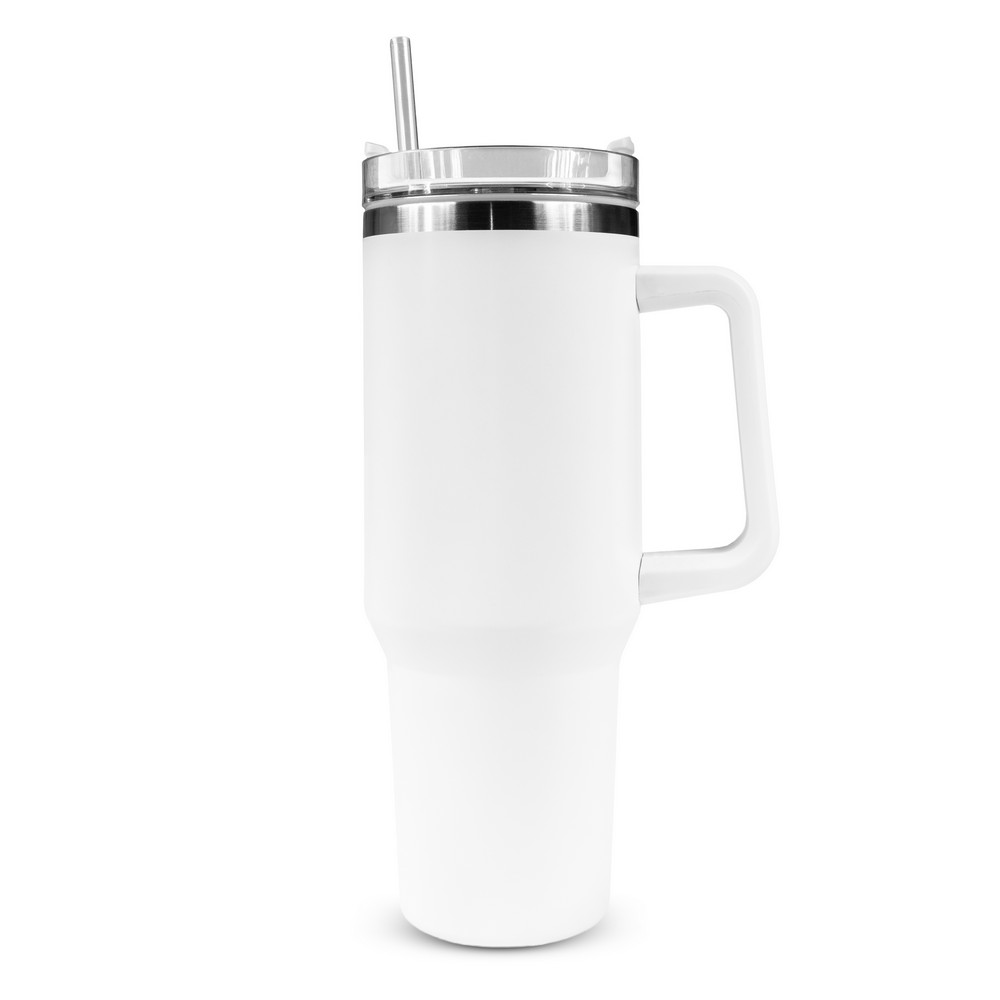 Thermobecher 1200 ml mit ergonomischem Griff | Stasimus in Weiß, Ansicht 6