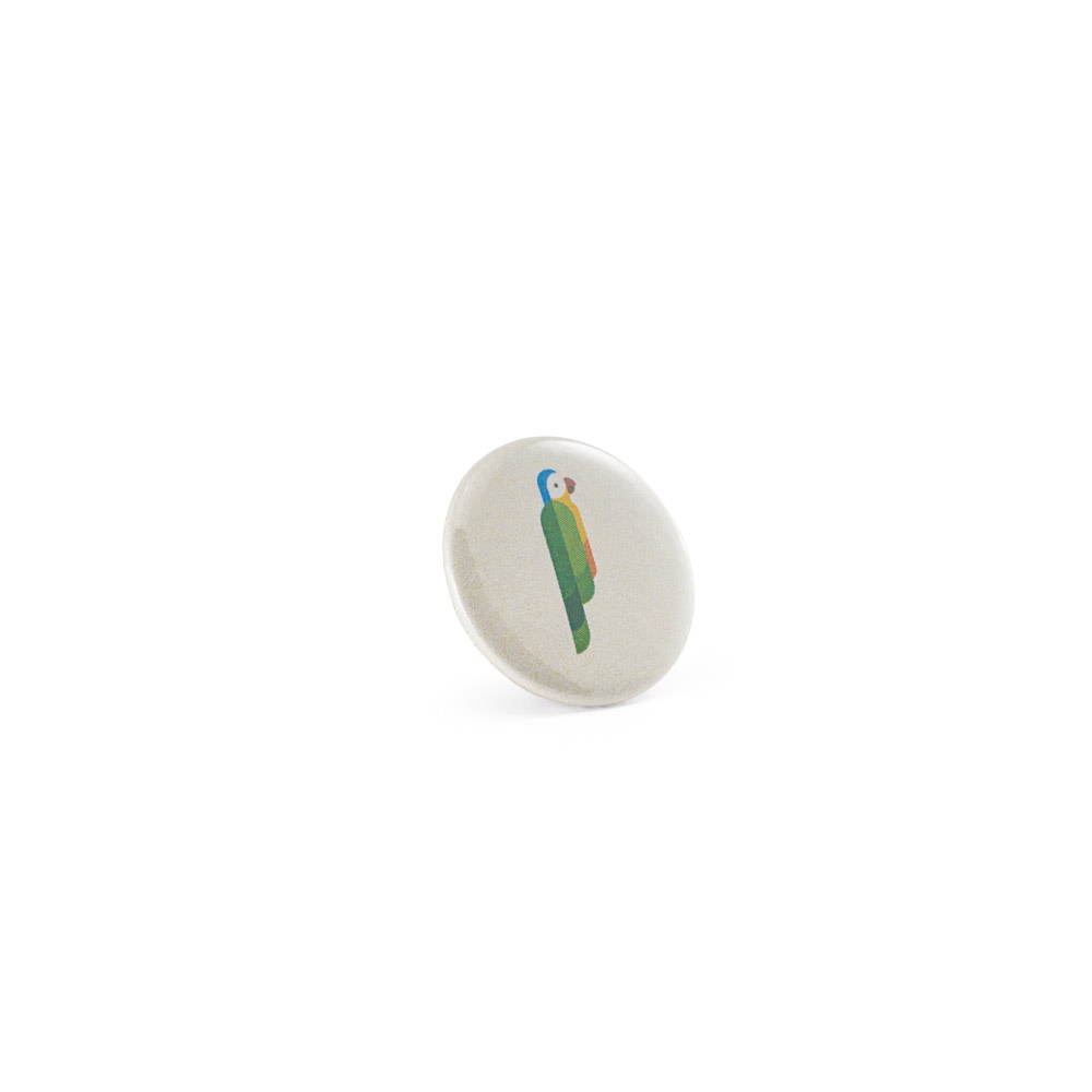 Runder Pin mit Broschennadel | Button Pin 1 – Silber