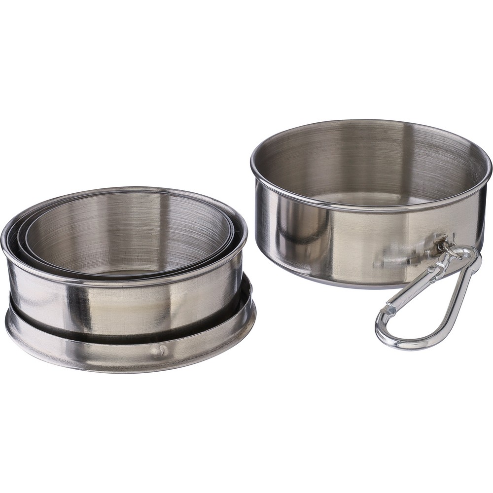 Faltbarer Reisebecher 220 ml in Silber, Ansicht 5