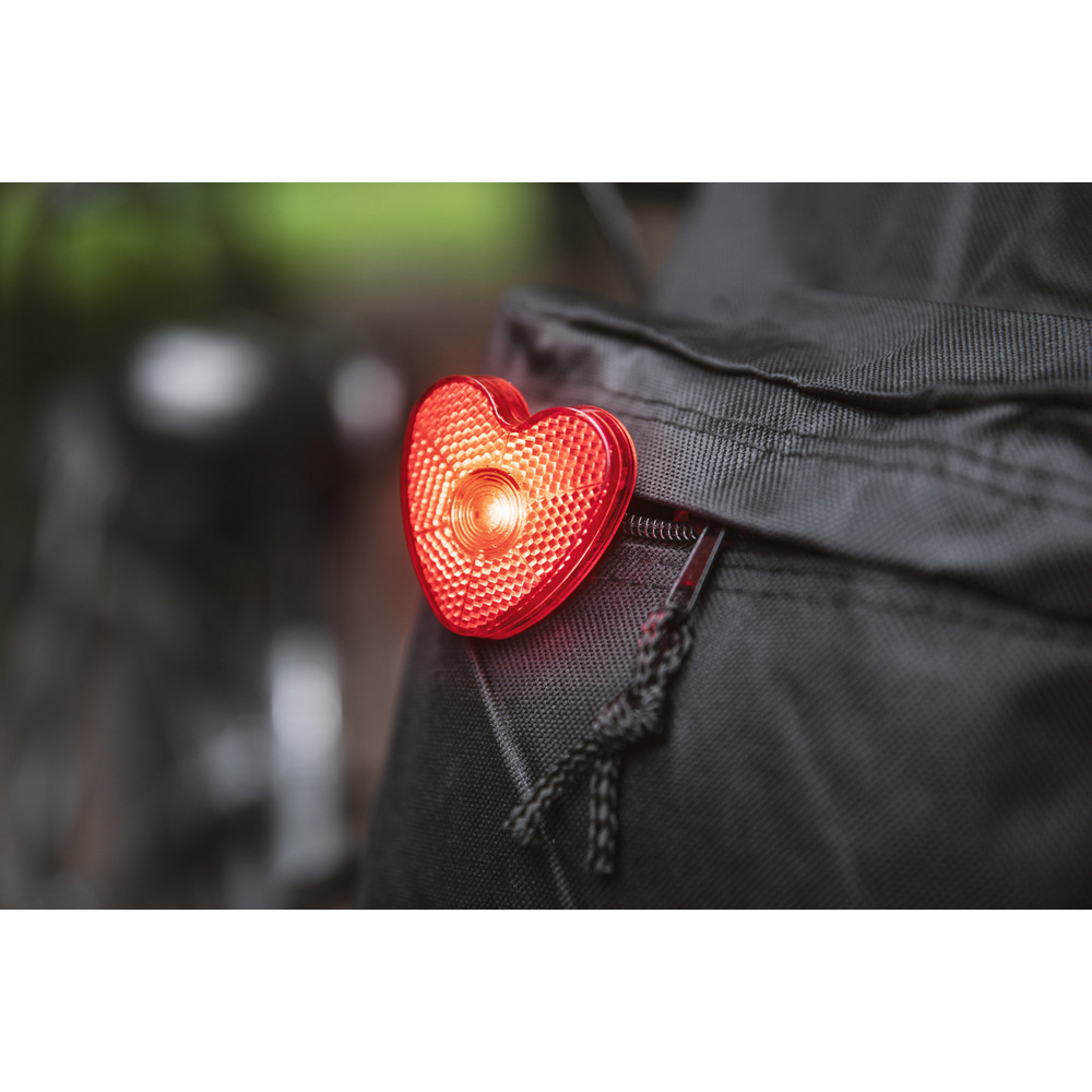 Blinkleuchte "Herz" mit Clip in Rot, Ansicht 2