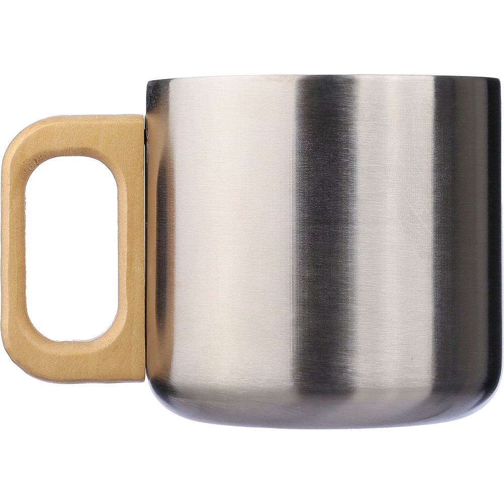 Becher 400 ml aus recyceltem Edelstahl in Silber, Ansicht 2