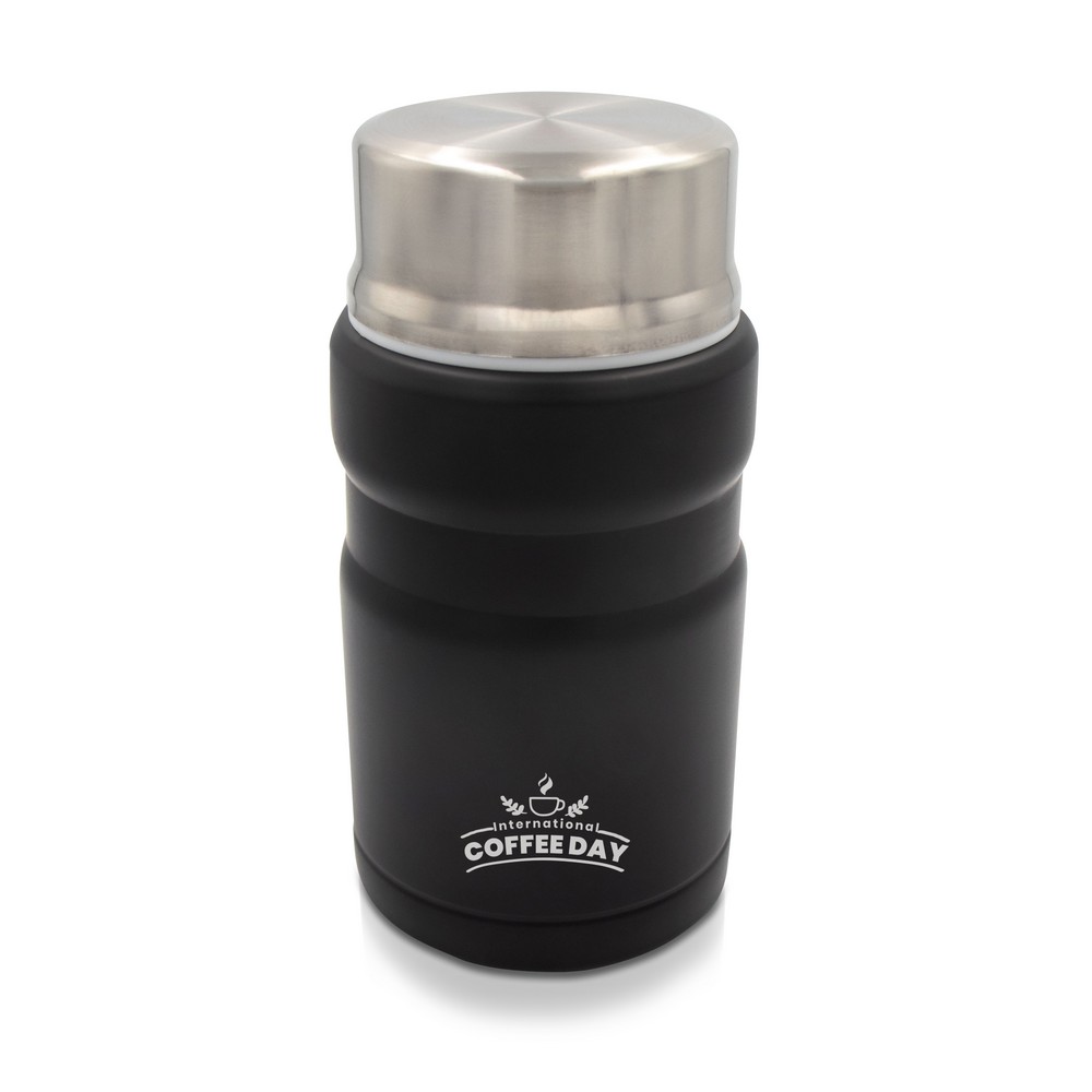 Air Gifts Thermobehälter 650 ml, Klapplöffel | Jonathan in Schwarz, Ansicht 9