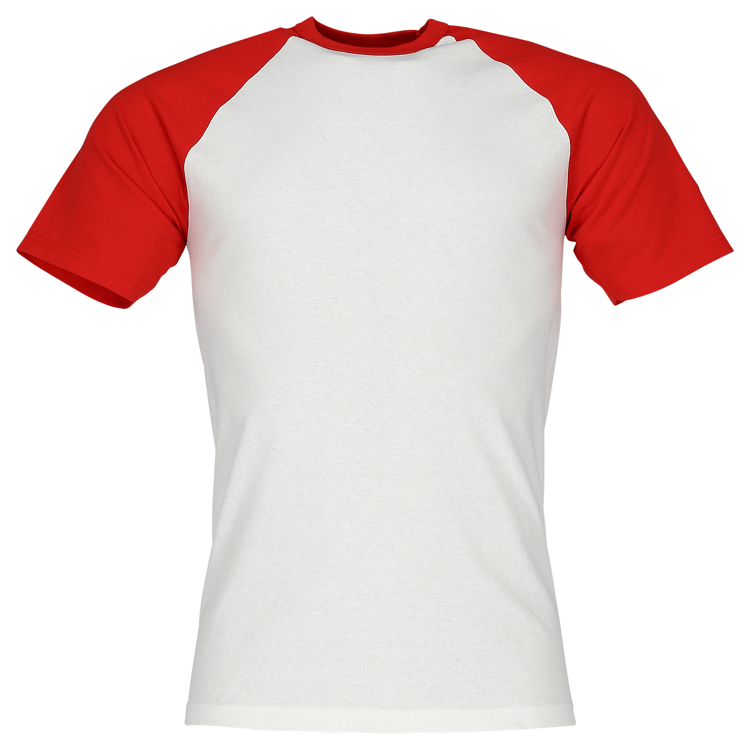 Fruit of the Loom Valueweight Short Sleeve Baseball T-Shirt in Weiß/Rot