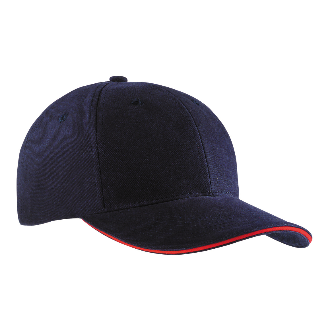 6 Panel Sandwich Cap in Navy/Rot