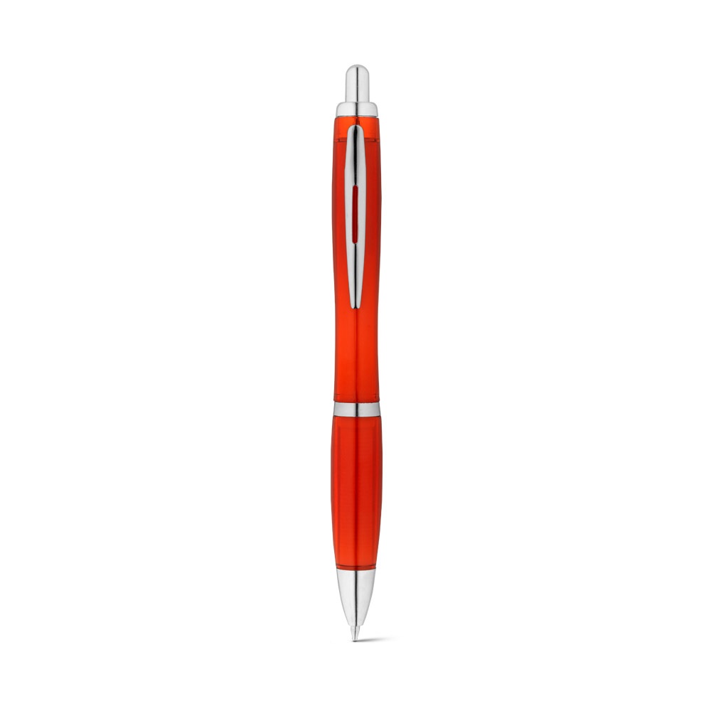 Recyceltes PET (100% rPET)-Kugelschreiber mit Metallclip | Swing Rpet – Rot, Ansicht 2