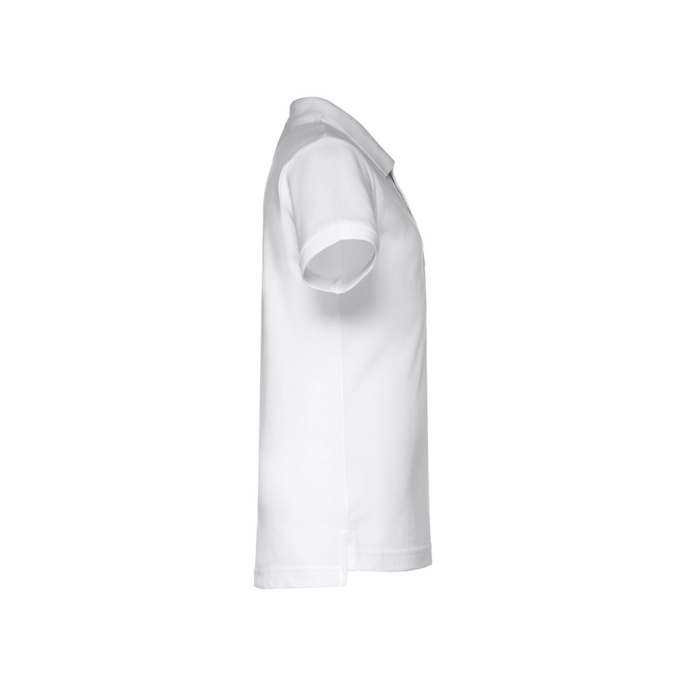 Kurzärmeliges Poloshirt für Kinder (unisex). Farbe Weiß | THC Adam Kids Wh – Weiß, Ansicht 4