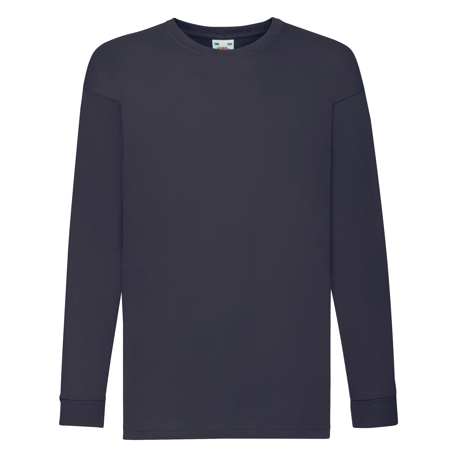 Fruit of the Loom Kinder Valueweight Long Sleeve T-Shirt in Deep Navy