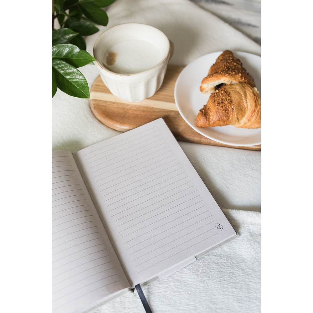 B'RIGHT Notizbuch ca. A5 mit Einband aus recycelter Baumwolle | Tamytrice in Grau, Ansicht 9