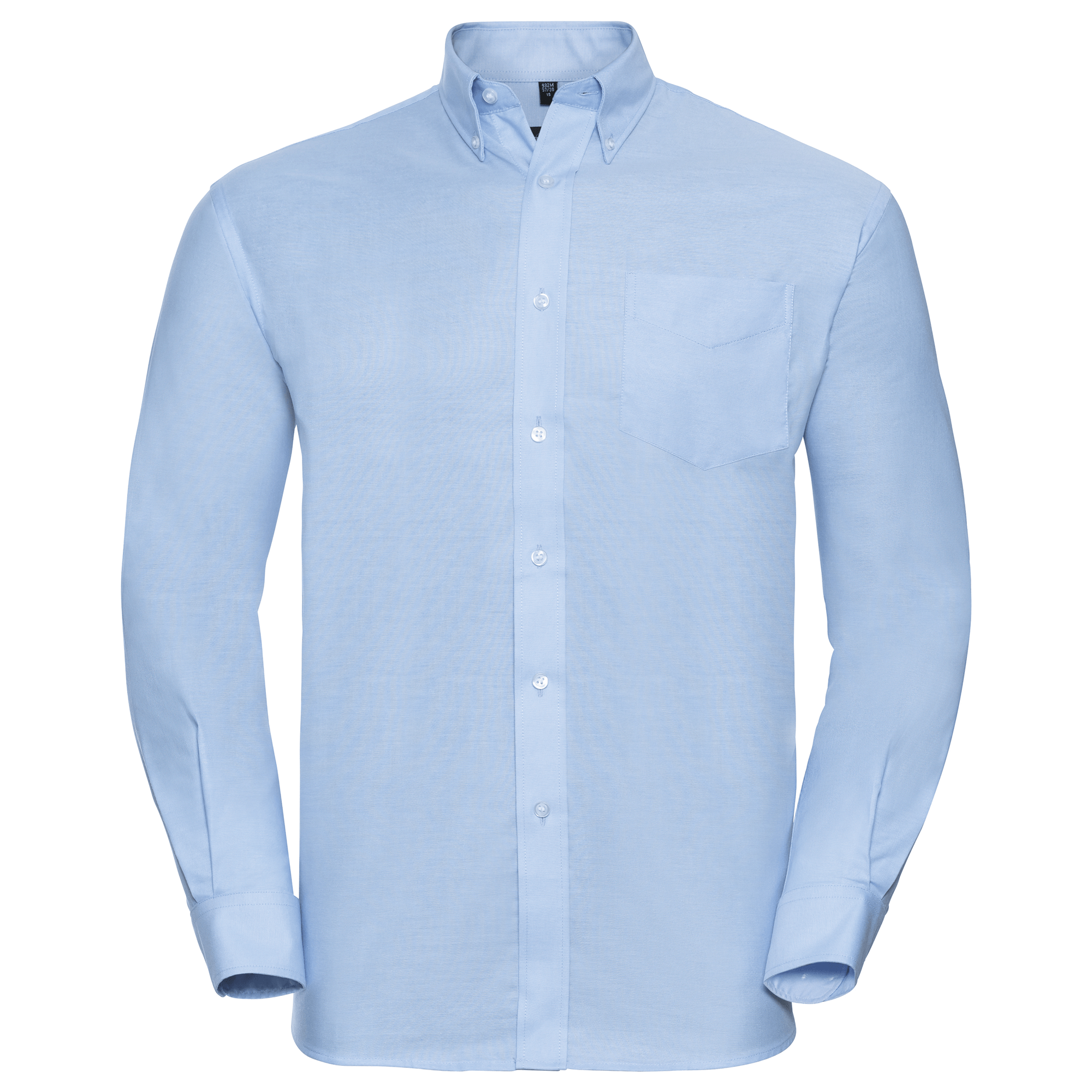 Russell Klassisches Oxford Hemd – Langarm in Oxford Blue