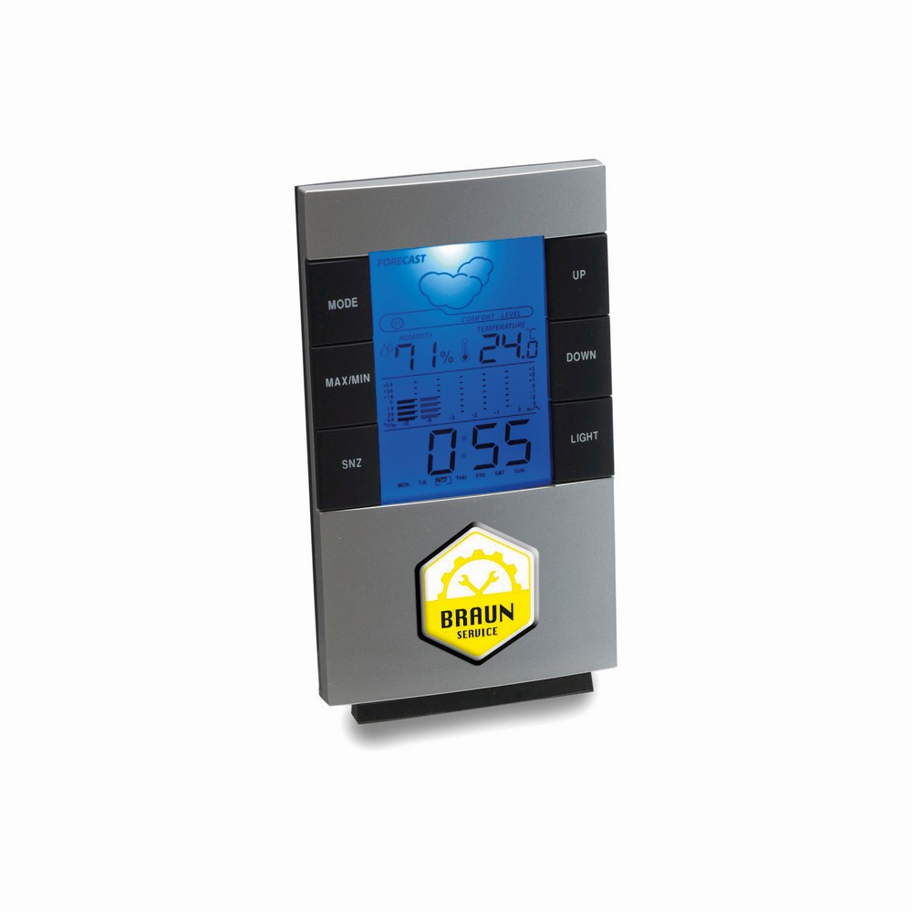 Digitale Wetterstation in Silber, Ansicht 3