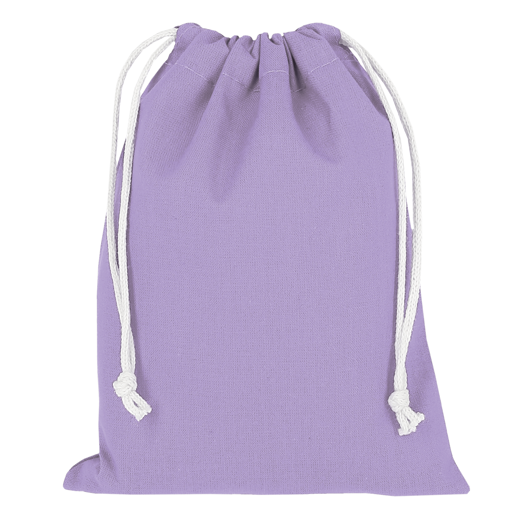 Zuziehbeutel aus Baumwolle, 15 x 20 cm in Lavendel