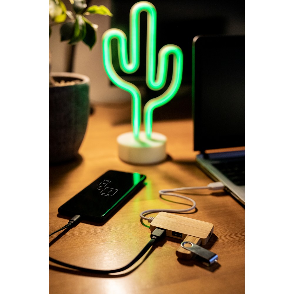 USB- und USB-C-Hub aus Bambus B'RIGHT | Kenzie in Holz, Ansicht 7