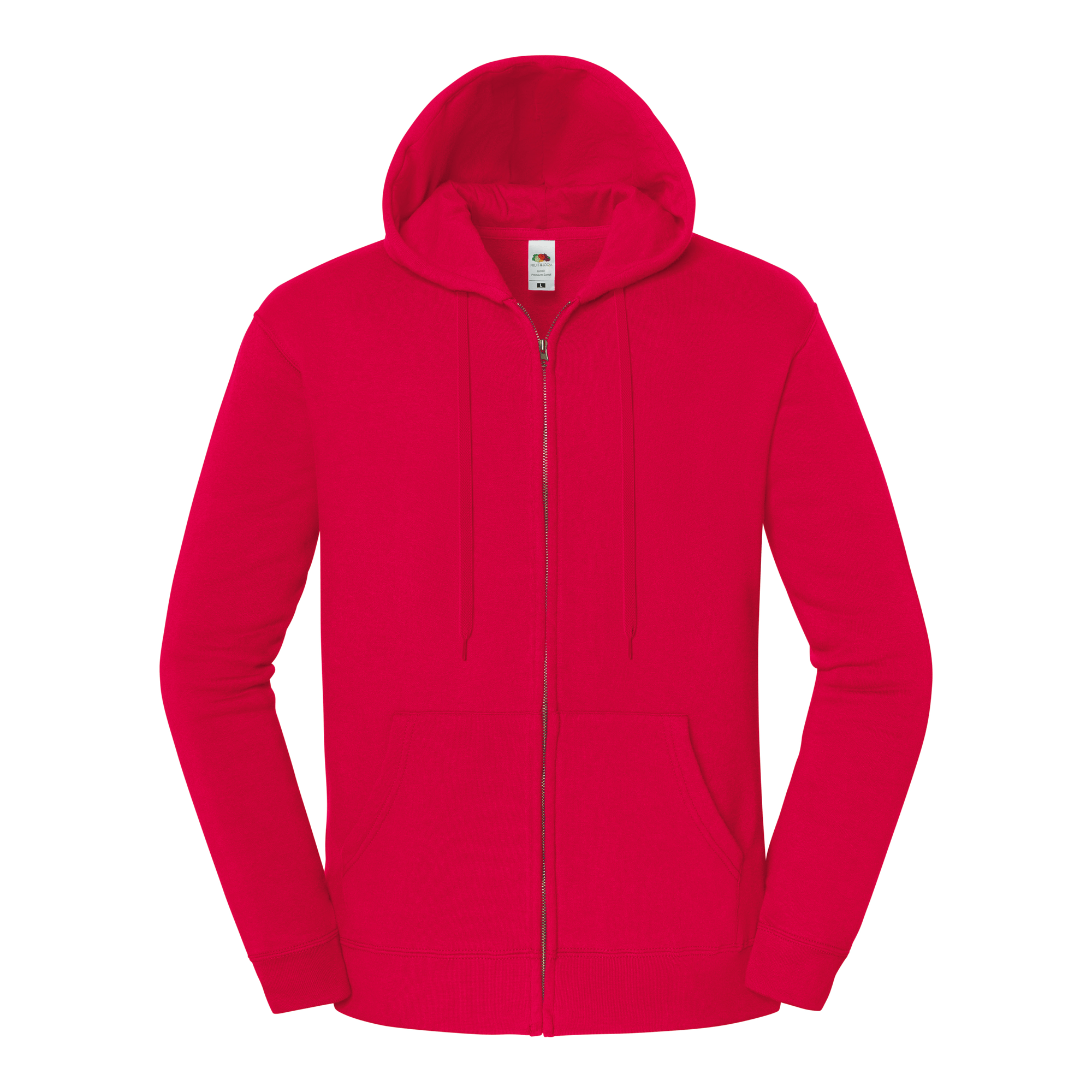 Fruit of the Loom Iconic Premium Kapuzen Sweatjacke in Rot