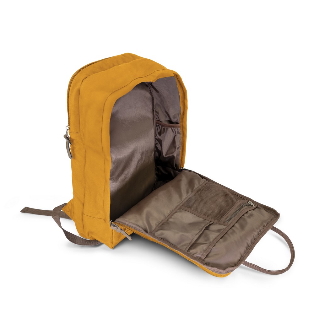 B'RIGHT Laptop-Rucksack 15,6", aus RPET | Finlay in Gelb, Ansicht 4