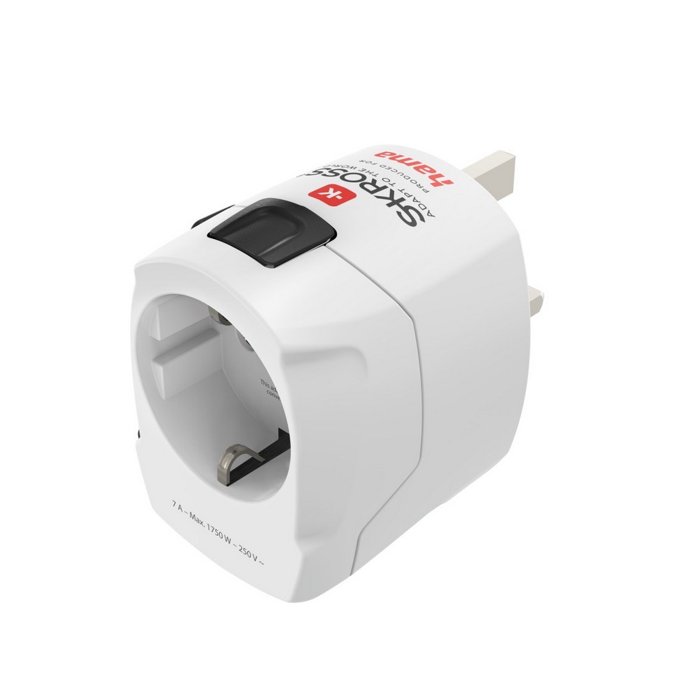 Reiseadapter Skross für Hama Pro in Weiß