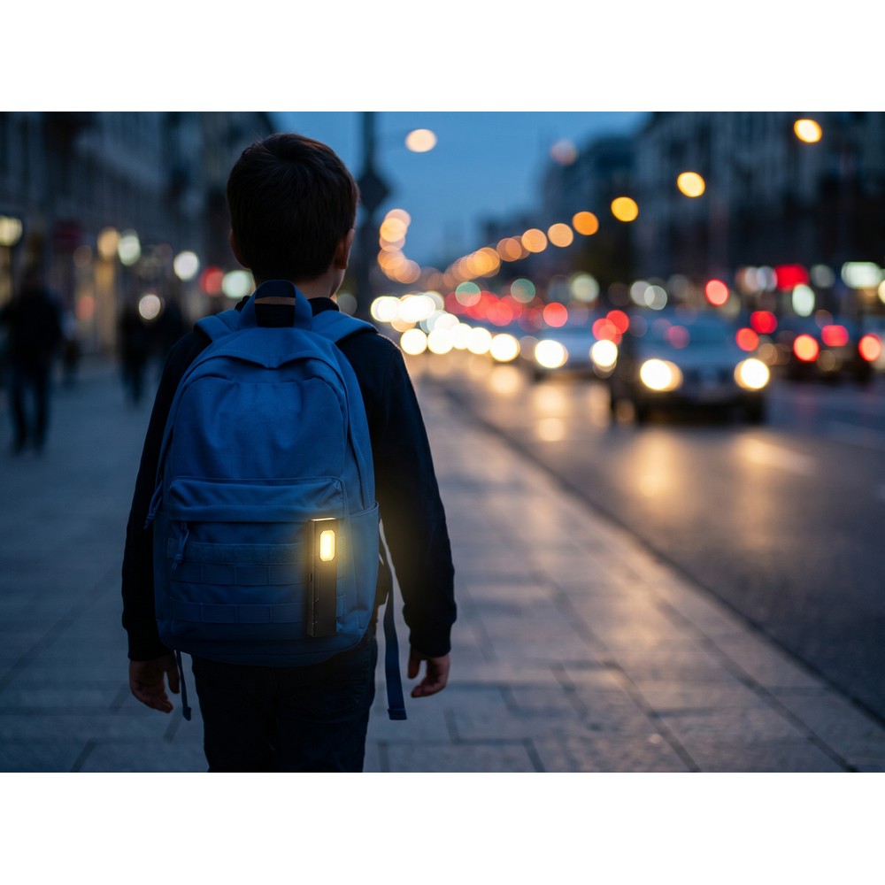 Taschenlampe mit Magnet und Clip | Zelik in Schwarz, Ansicht 2