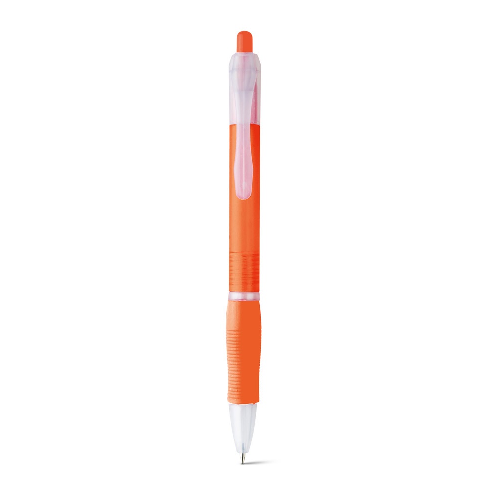 Kugelschreiber aus ABS mit Gummigriff | Slim Bk – Orange, Ansicht 2