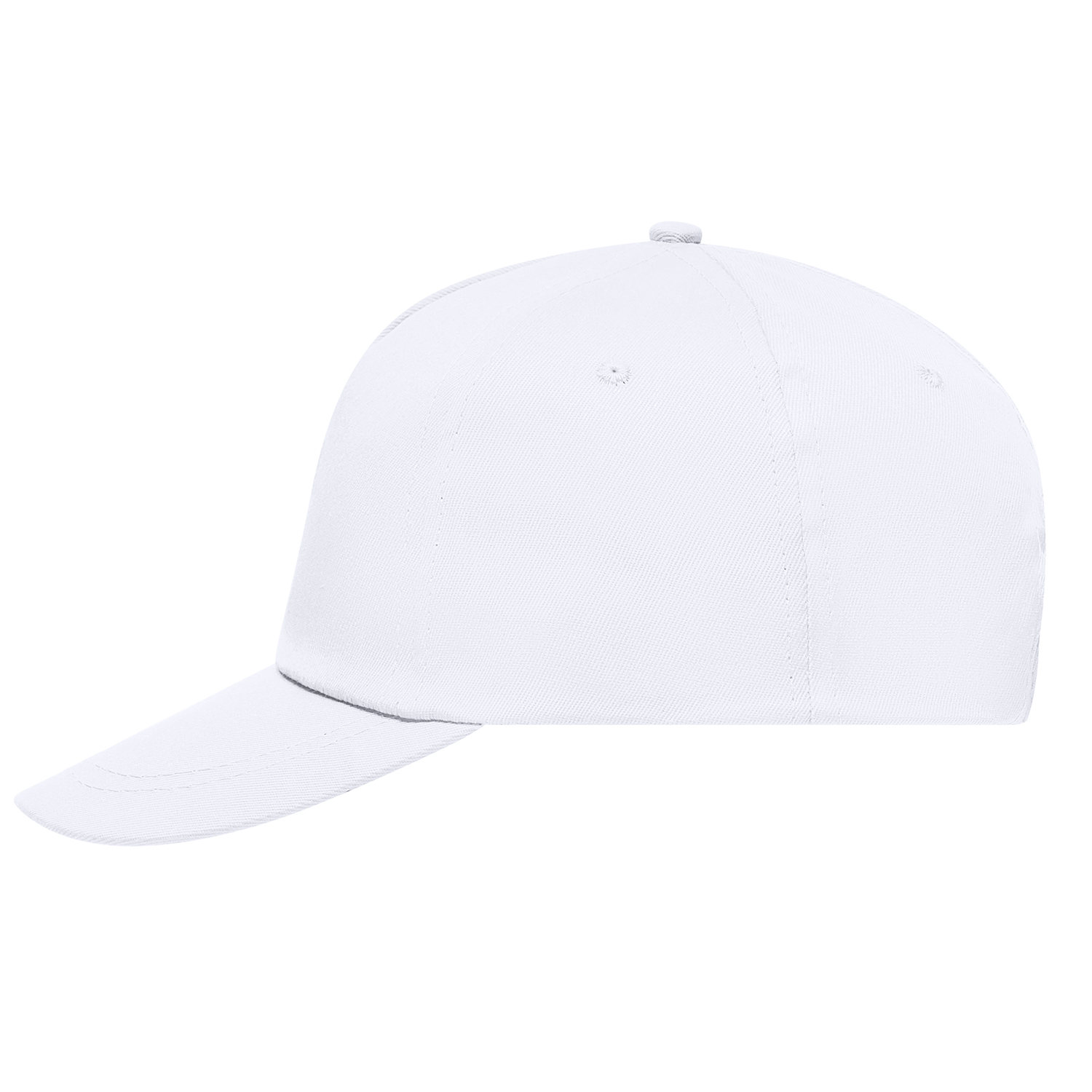 5 Panel Promo Cap leicht laminiert in Weiß