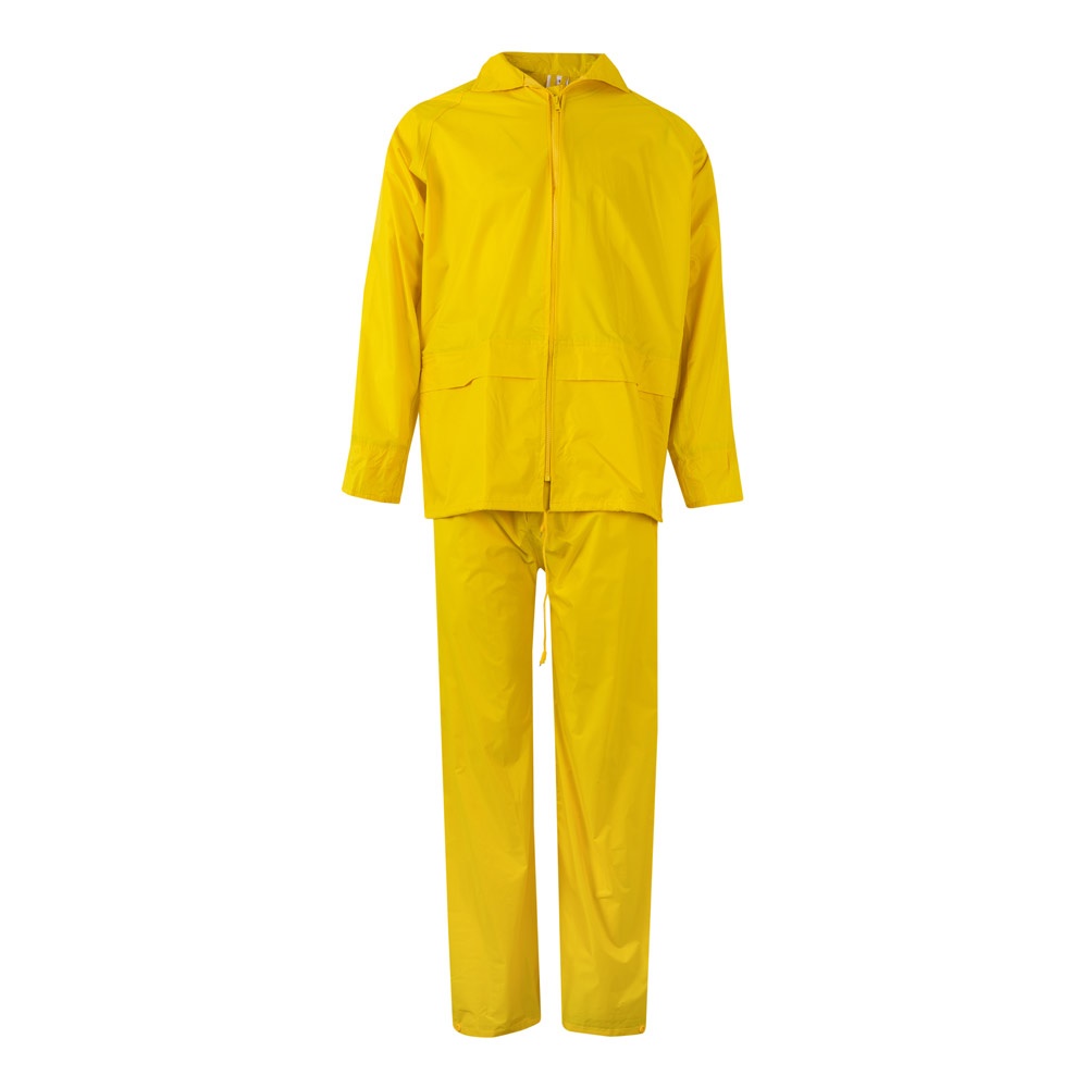 Regenanzug (225g/m²), zweiteilig aus Polyester (100%) mit PVC-Beschichtung | VL Sedna – Gelb