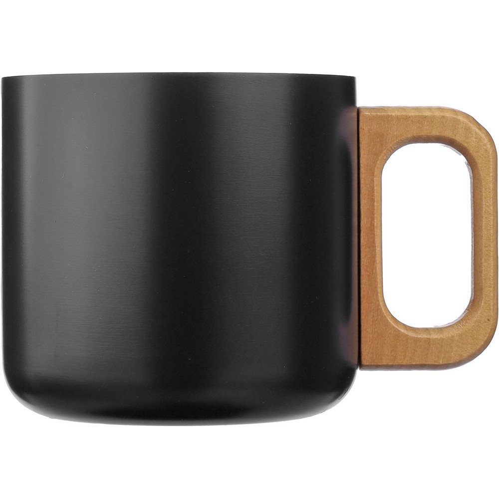Becher 400 ml aus recyceltem Edelstahl in Schwarz