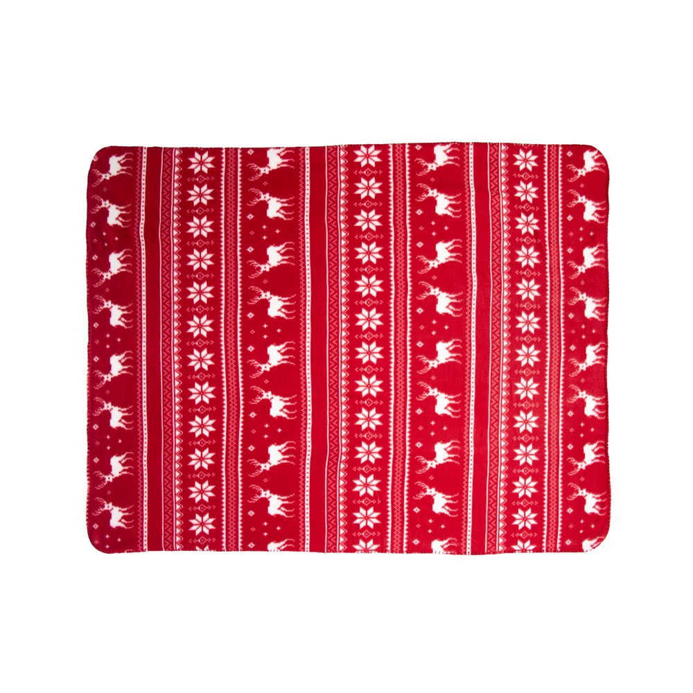 Fleece-Decke in Rot, Ansicht 2