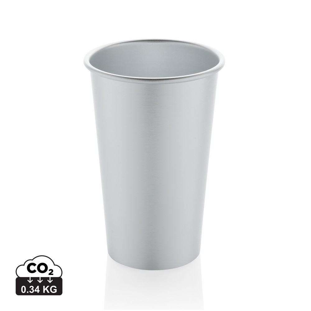 Alo Leight-Weight-Becher aus RCS recyceltem Aluminium 450ml in Silber, Ansicht 6