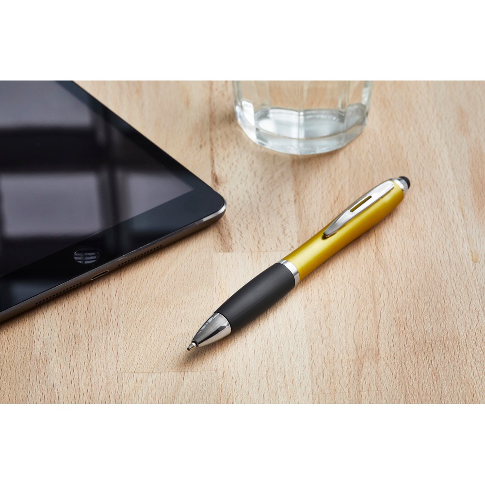 Kugelschreiber mit Touchpen in Silber, Ansicht 4