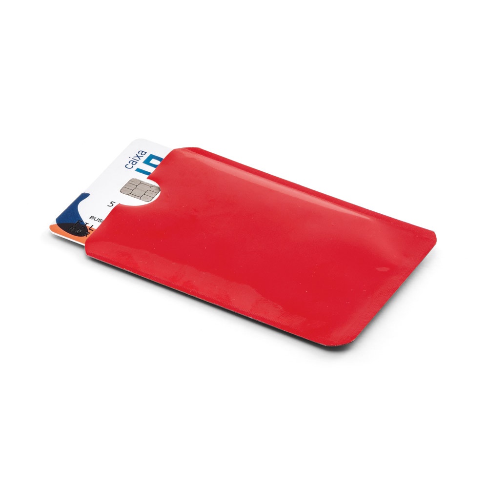 Kartenhalter aus Aluminium mit RFID-Sperre | Meitner – Rot, Ansicht 2