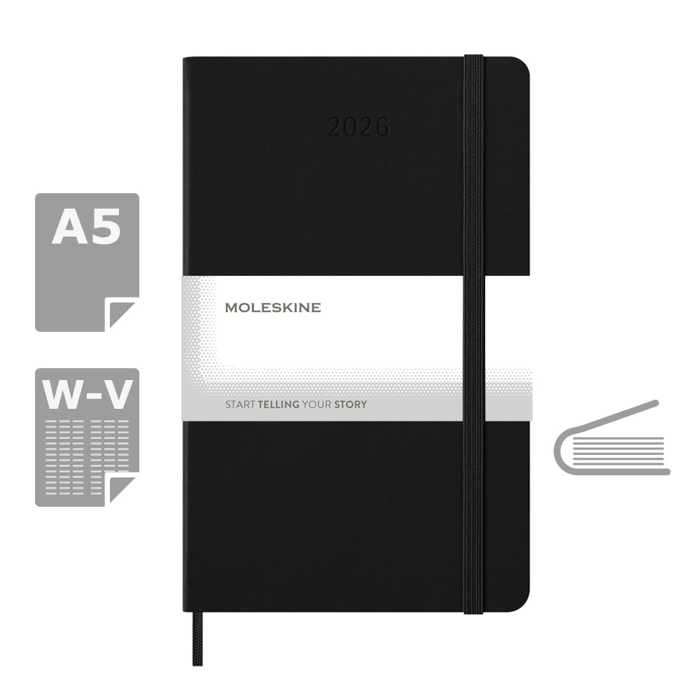 MOLESKINE Wochenkalender in Schwarz