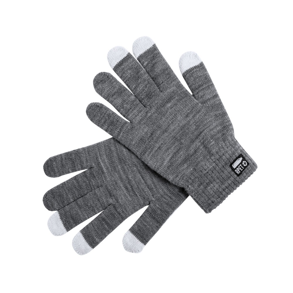 Handschuhe aus RPET in Grau, Ansicht 2