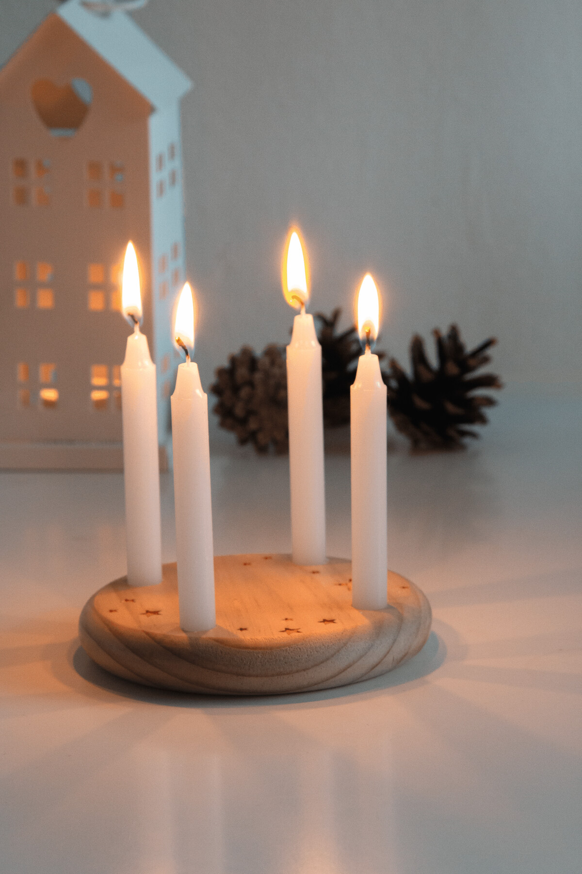 Kleiner Holz-Adventskranz | 4-christmas