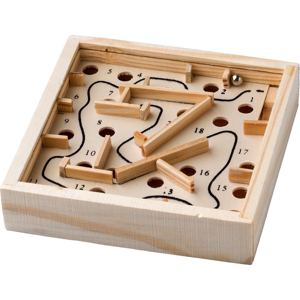 Geschicklichkeitsspiel aus Holz in Braun