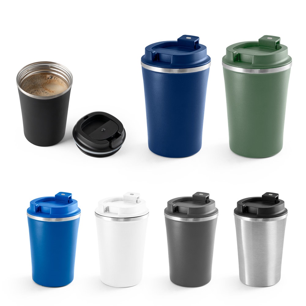 Reisebecher aus Edelstahl und PP 470 ml | Phelps – Schwarz, Ansicht 5