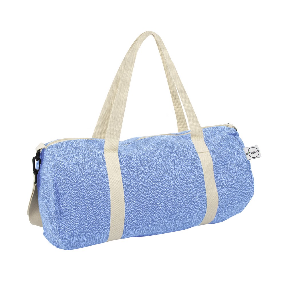 Sport- und Reisetasche B'RIGHT aus recycelter Baumwolle und recyceltem Polyester | Asha in Blau