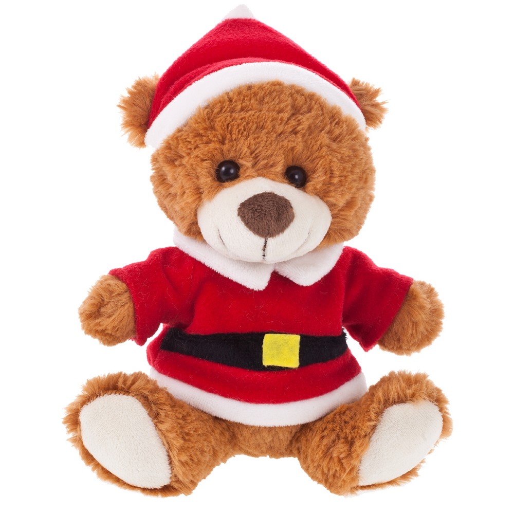 Teddybär mit Weihnachtsmann-Kleidung | Santi in Braun, Ansicht 2