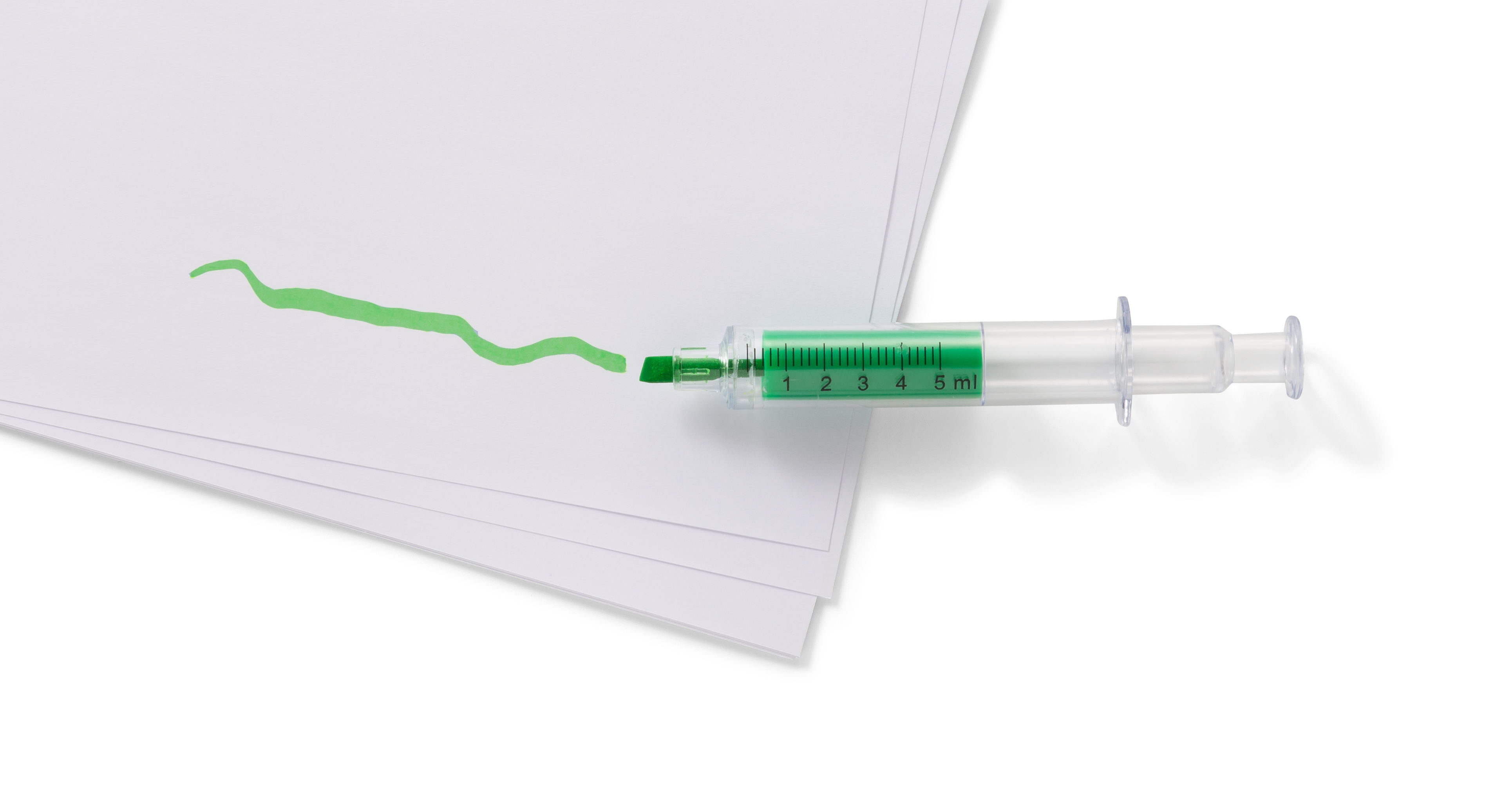 Textmarker "Spritze" in Gelb, Ansicht 6