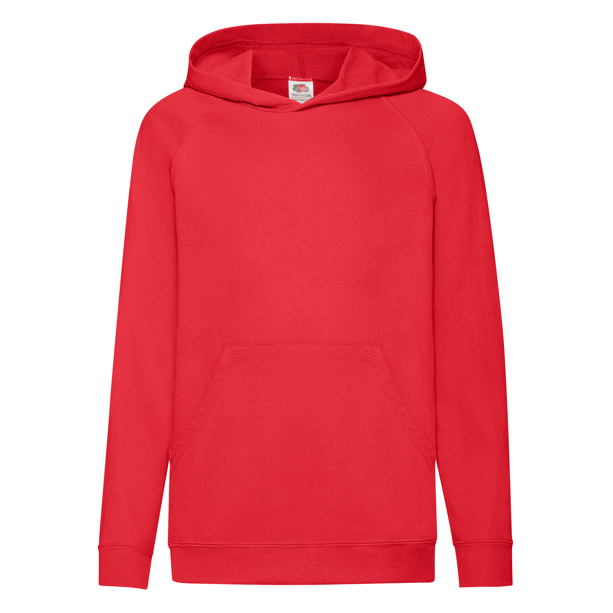 Fruit of the Loom Lightweight Hooded Sweat Kids in Rot