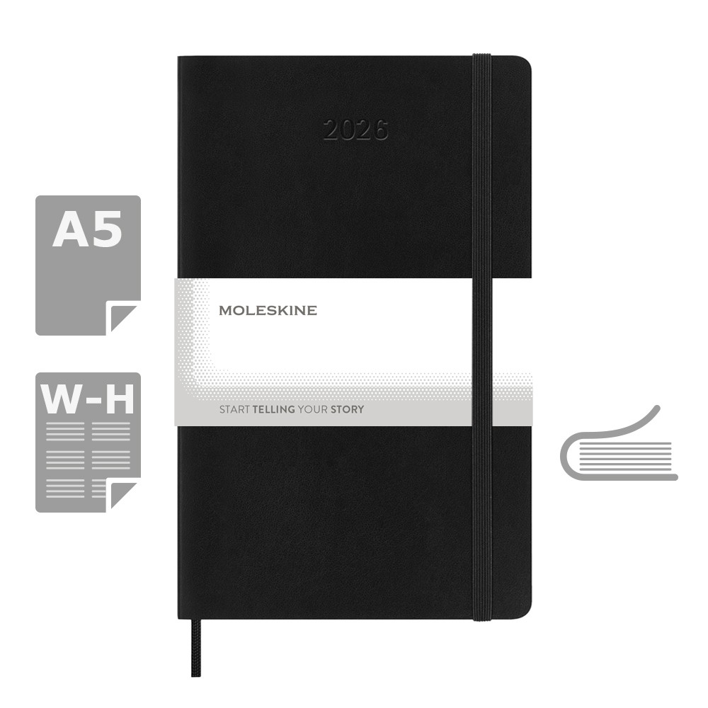 MOLESKINE Wochenkalender in Schwarz