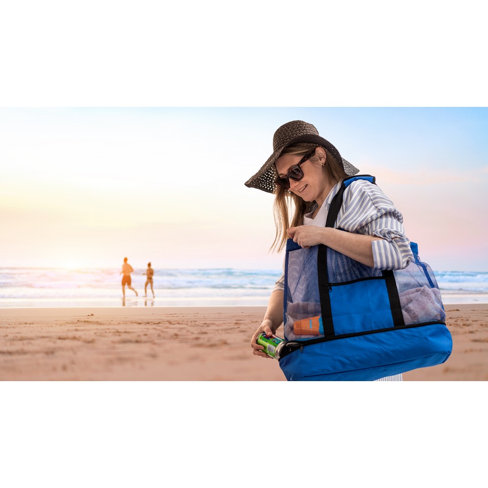 RPET Strandtasche, Einkaufstasche, Kühltasche | Maxwell in Grau, Ansicht 6