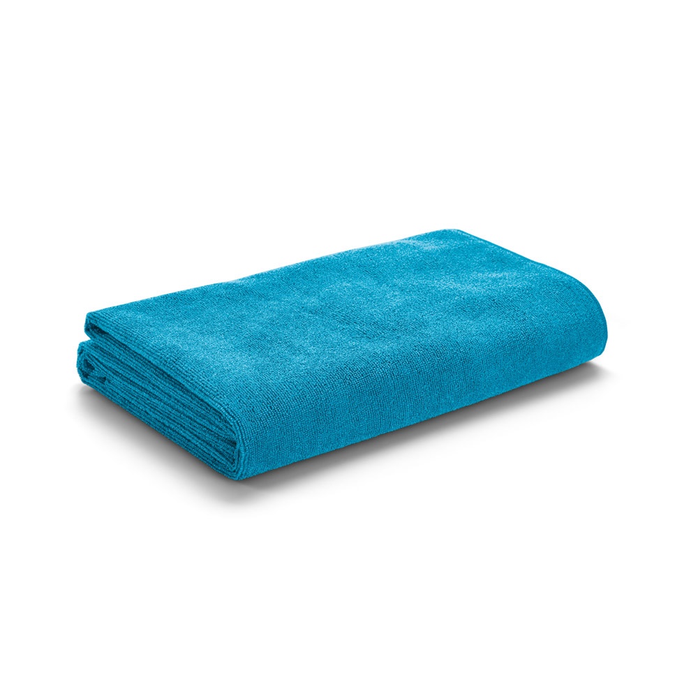 Strandtuch aus Mikrofaser (250 g/m²) | California – Hellblau